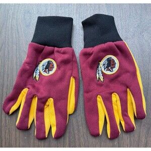 Washington Redskins NFL Gloves Maroon with Yellow Palms NWOT